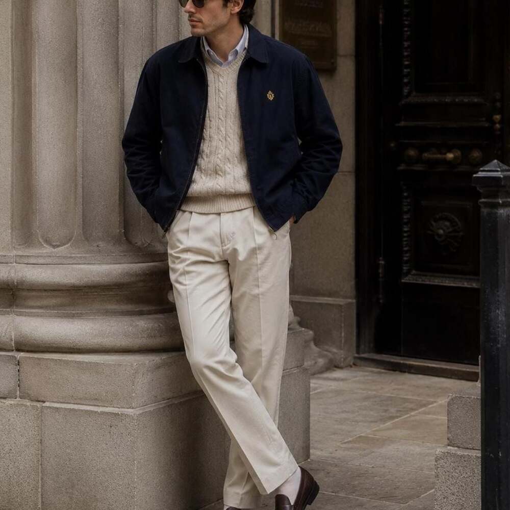 Lauren Ralph Lauren Navy Harrington Jacket